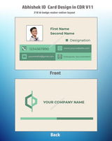 3/6 CorelDraw 11 ID Badge & Business Card Design Templates | 100 Editable Designs India