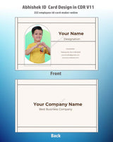 3/6 CorelDraw 11 ID Badge & Business Card Design Templates | 100 Editable Designs India