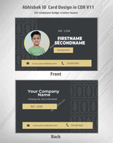 3/6 CorelDraw 11 ID Badge & Business Card Design Templates | 100 Editable Designs India