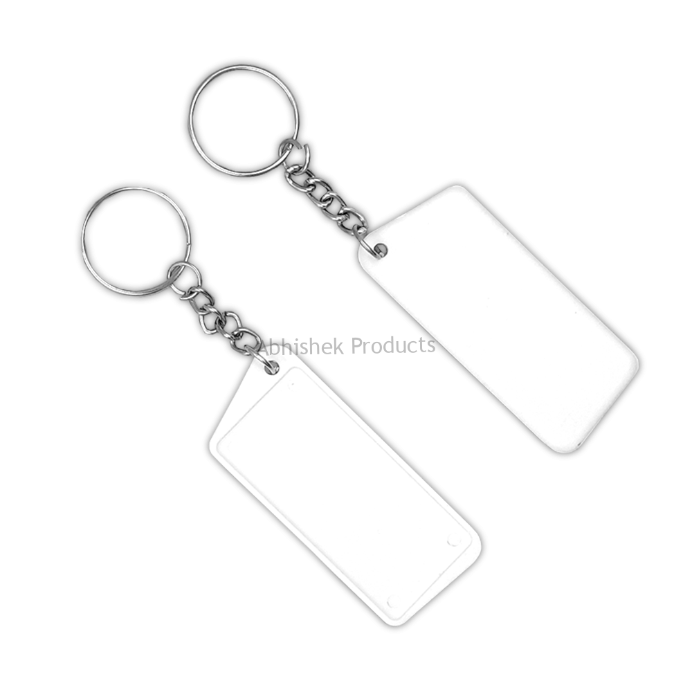 25X55 mm RECTANGLE KEYCHAIN SINGLE SIDE STICKER TYPE 100 PCS