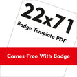 22x71 badge woo art template file format