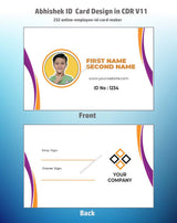 3/6 CorelDraw 11 ID Badge & Business Card Design Templates | 100 Editable Designs India