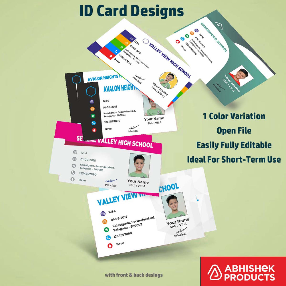 2/8 CorelDraw 11 Company ID Card Design Templates | 100 Editable Designs India