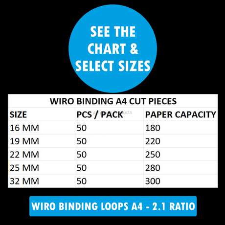 244 wiro binding loops 2 1 chart