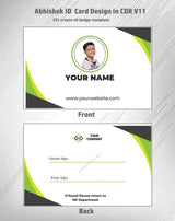 3/6 CorelDraw 11 ID Badge & Business Card Design Templates | 100 Editable Designs India