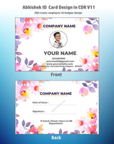 3/6 CorelDraw 11 ID Badge & Business Card Design Templates | 100 Editable Designs India