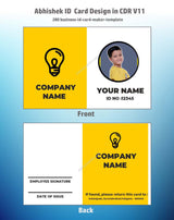 3/6 CorelDraw 11 ID Badge & Business Card Design Templates | 100 Editable Designs India
