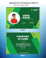 3/6 CorelDraw 11 ID Badge & Business Card Design Templates | 100 Editable Designs India