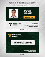 3/6 CorelDraw 11 ID Badge & Business Card Design Templates | 100 Editable Designs India
