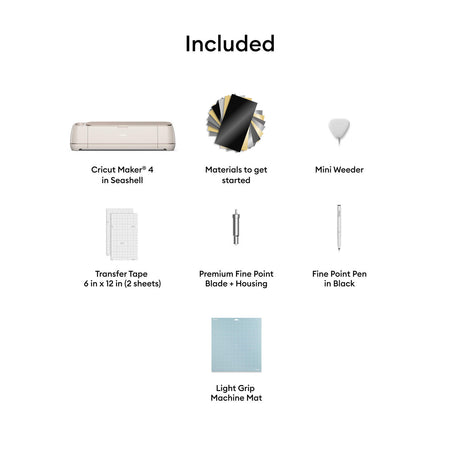 Cricut Maker 4 infographic 13 compatible tools and 300 plus material cutting