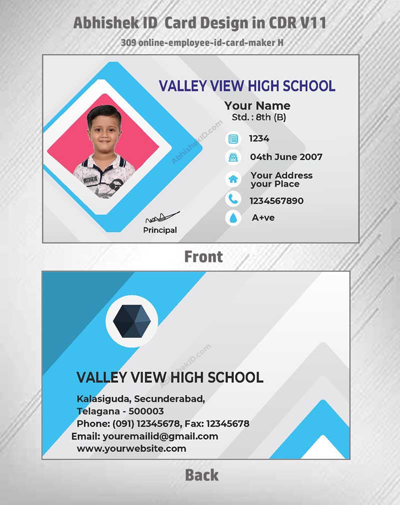 4/6 CorelDraw 11 Printable ID Card Design Templates | 100 Editable Designs India