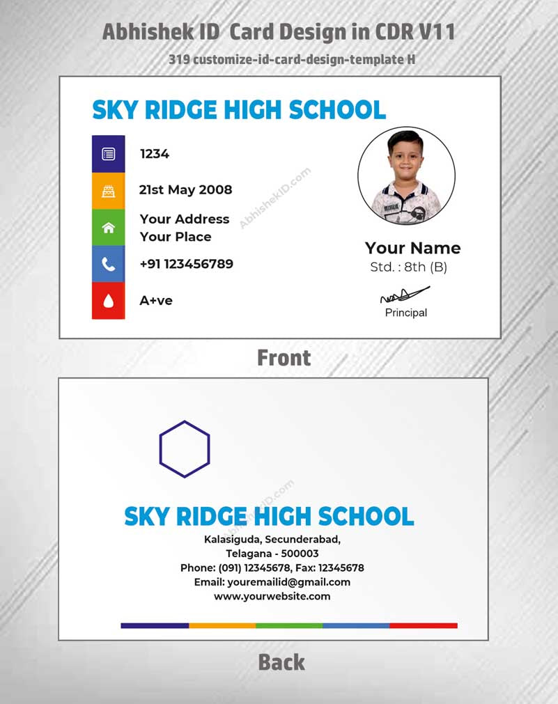 4/6 CorelDraw 11 Printable ID Card Design Templates | 100 Editable Designs India