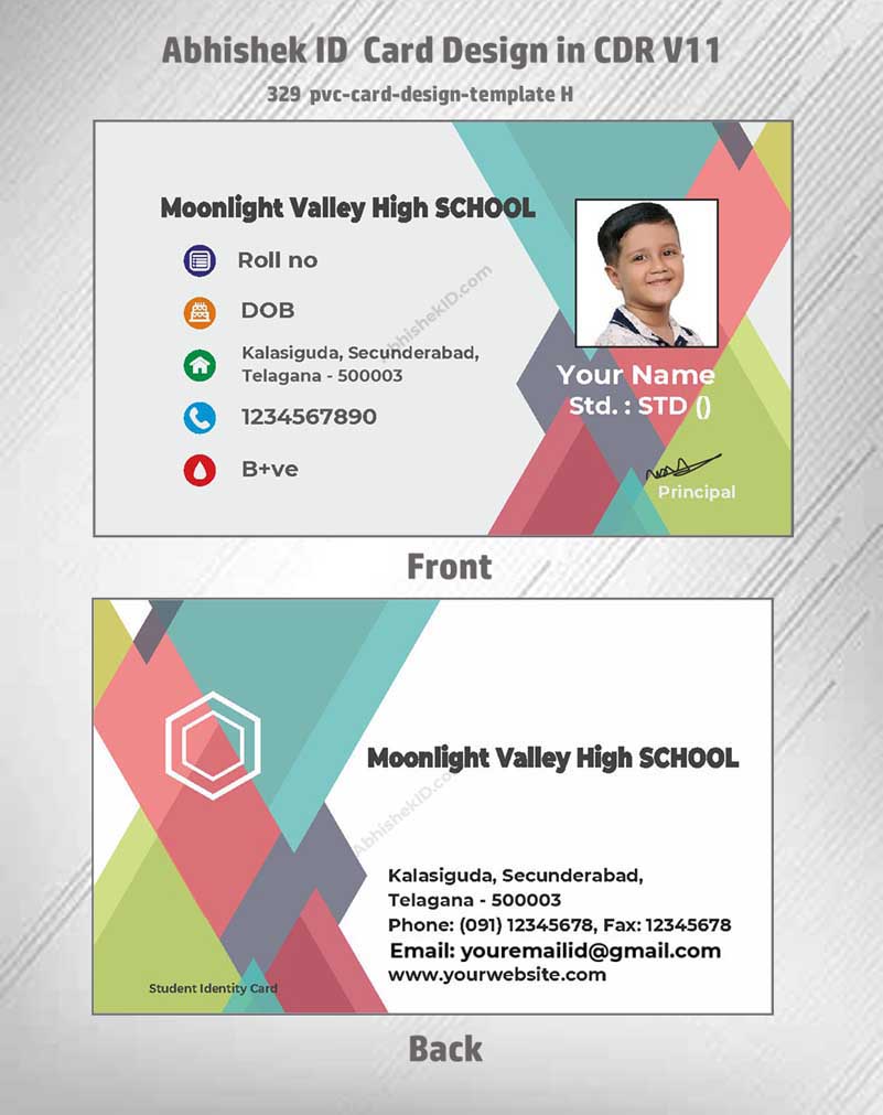 4/6 CorelDraw 11 Printable ID Card Design Templates | 100 Editable Designs India