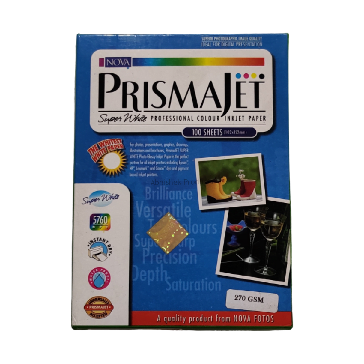 332 NOVA PRISMAJET A4 270 GSM PHOTO PAPER RC COATED 25 SHEETS FOR INKJET 1