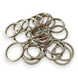 33mm Silver Round Key Rings for organizing Keys, Metal Chrome Keychain Rings Keyring