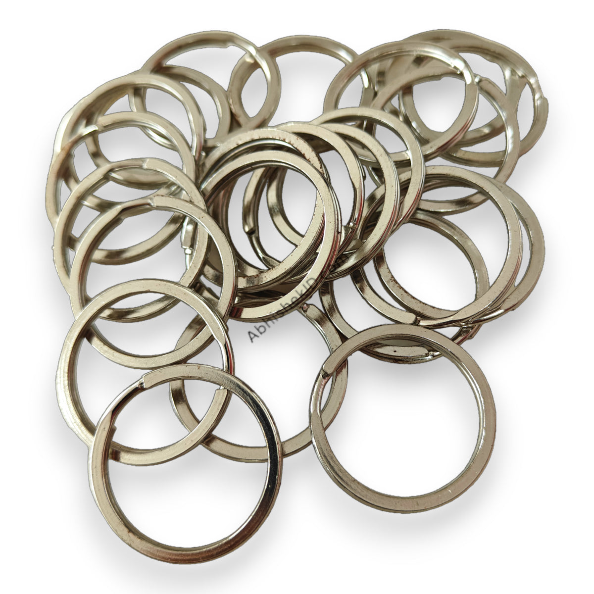 33mm Silver Round Key Rings for organizing Keys, Metal Chrome Keychain ...