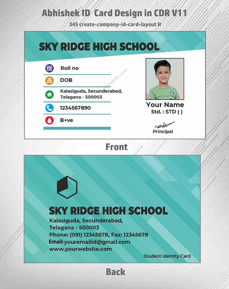 4/6 CorelDraw 11 Printable ID Card Design Templates | 100 Editable Designs India