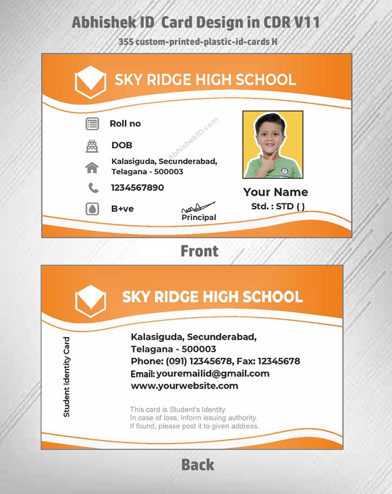 4/6 CorelDraw 11 Printable ID Card Design Templates | 100 Editable Designs India