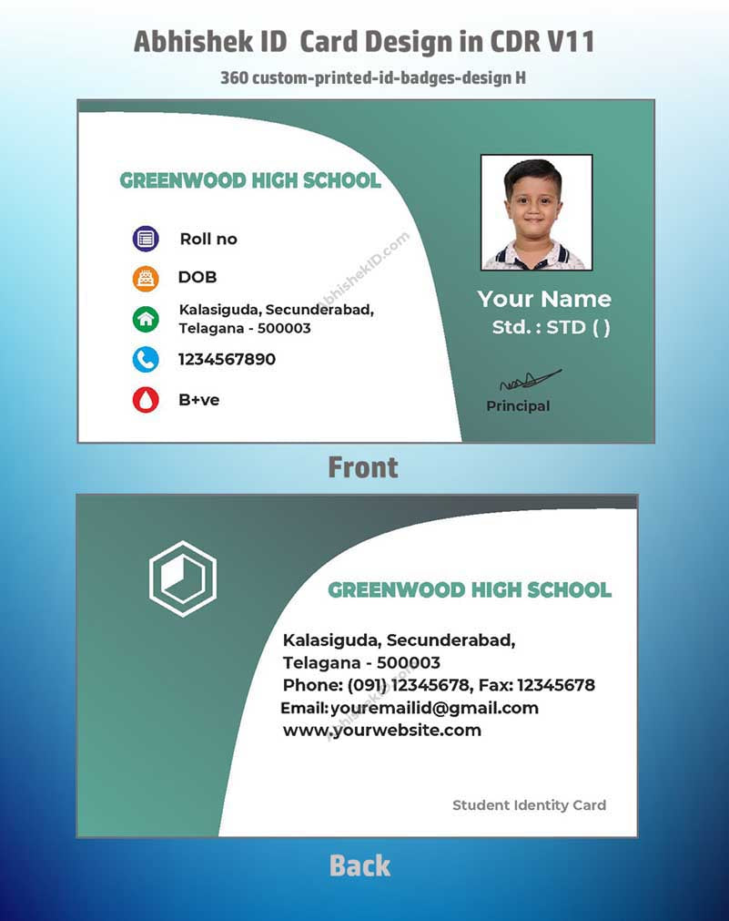 4/6 CorelDraw 11 Printable ID Card Design Templates | 100 Editable Designs India