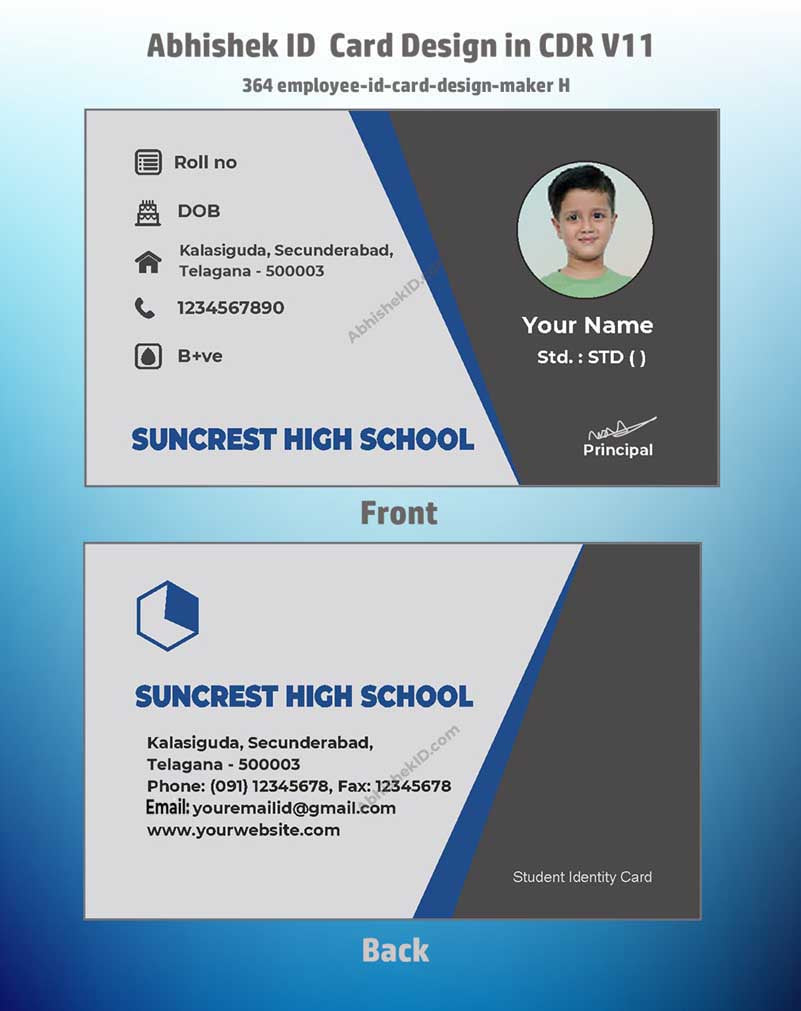4/6 CorelDraw 11 Printable ID Card Design Templates | 100 Editable Designs India