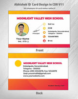 4/6 CorelDraw 11 Printable ID Card Design Templates | 100 Editable Designs India