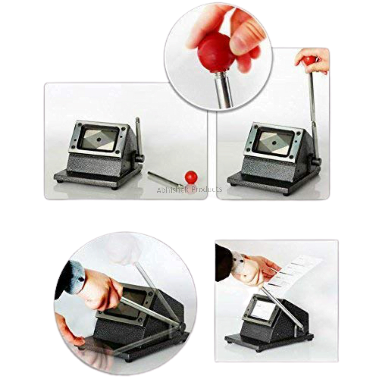 372 Abhishek 54x86mm Heavy Duty PVC Id Card Cutter 350 Mic Capacity For Pvc Id Cards