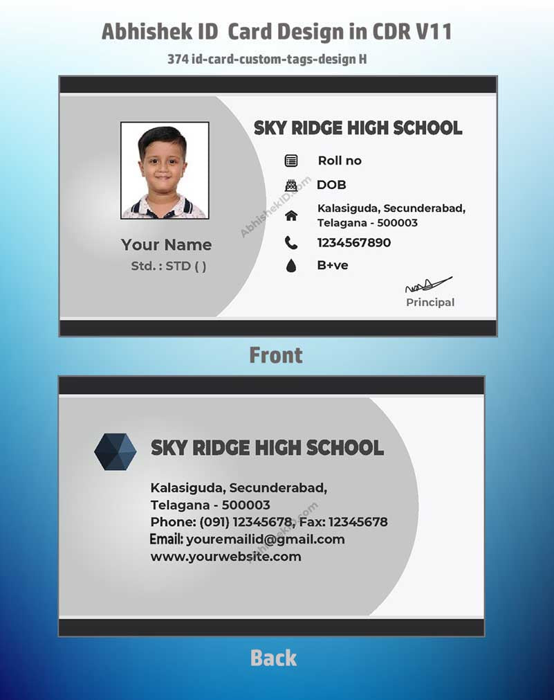 4/6 CorelDraw 11 Printable ID Card Design Templates | 100 Editable Designs India