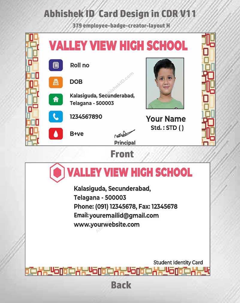 4/6 CorelDraw 11 Printable ID Card Design Templates | 100 Editable Designs India