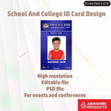 High-quality employee ID badge template, fully customizable and suitable for various uses