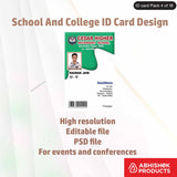 Sleek and professional company ID card design template, customizable for various needs