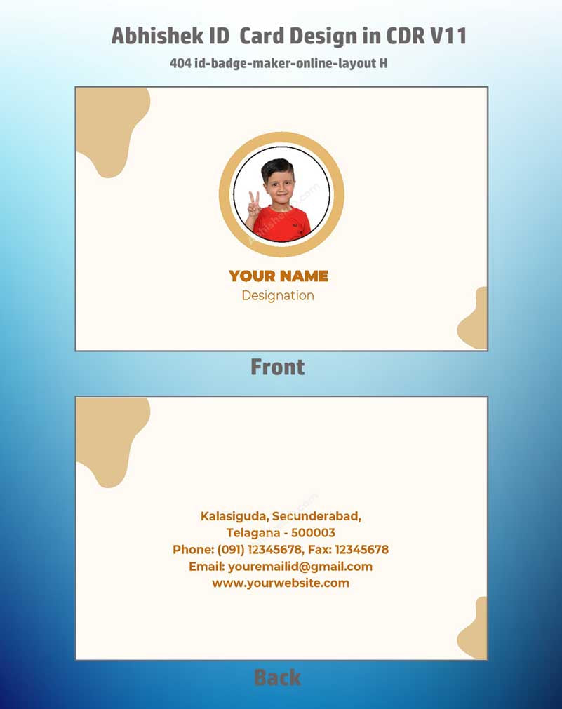 5/6 CorelDraw 11 Printable ID Card Design Templates | 100 Editable Designs India