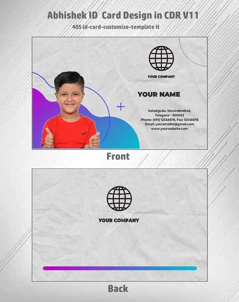 5/6 CorelDraw 11 Printable ID Card Design Templates | 100 Editable Designs India