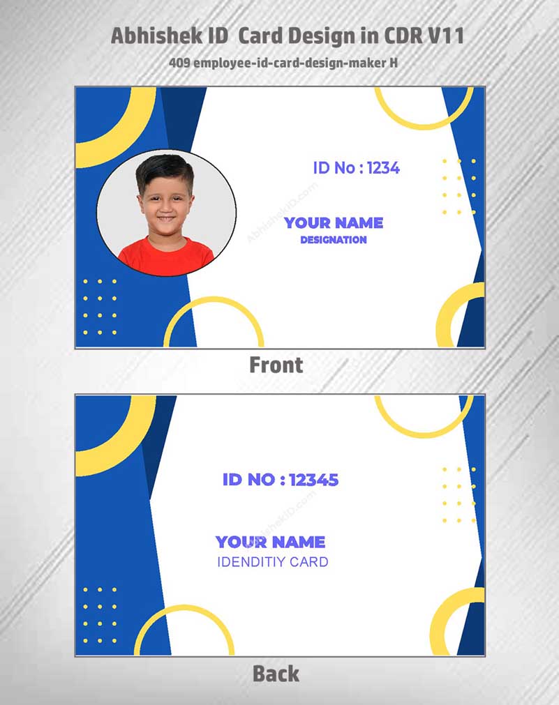 5/6 CorelDraw 11 Printable ID Card Design Templates | 100 Editable Designs India