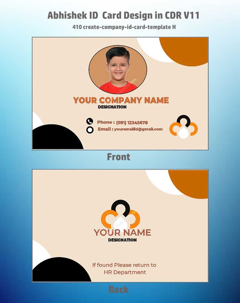 5/6 CorelDraw 11 Printable ID Card Design Templates | 100 Editable Designs India