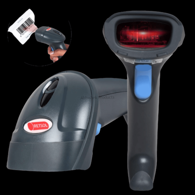 416 RETSOL LS 500 Laser Barcode Scanner BIS Approved Handheld 1 D USB Wired Barcode Reader Optical Laser High Speed for POS System Supermarkets