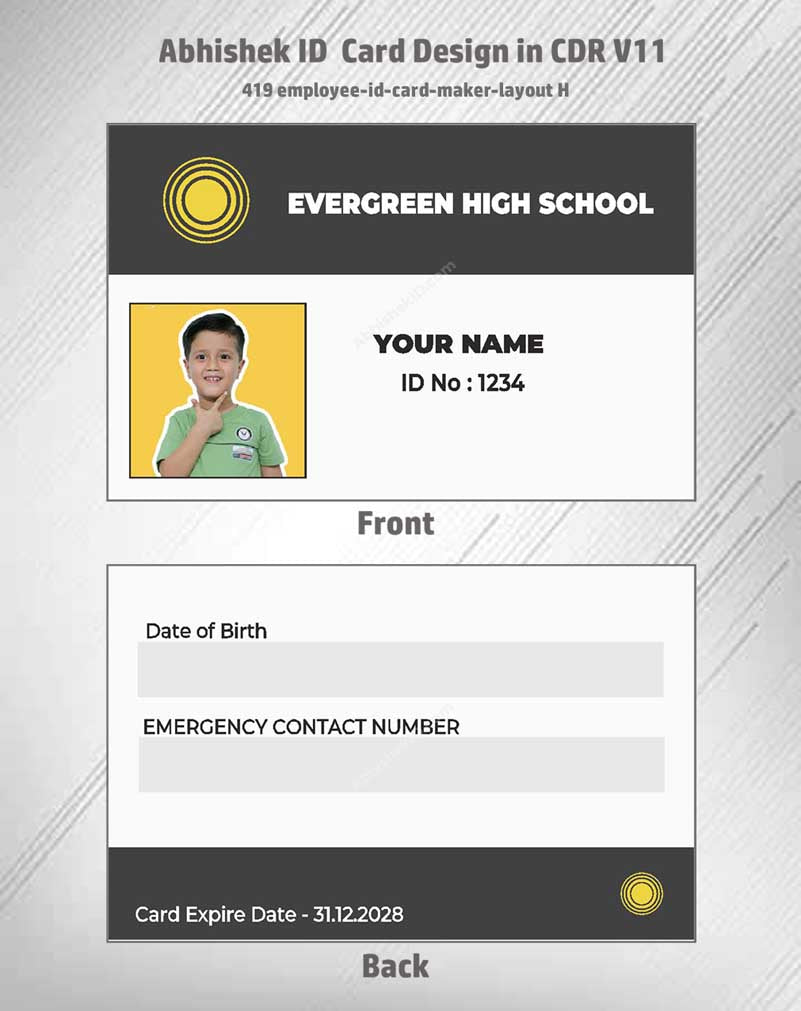 5/6 CorelDraw 11 Printable ID Card Design Templates | 100 Editable Designs India