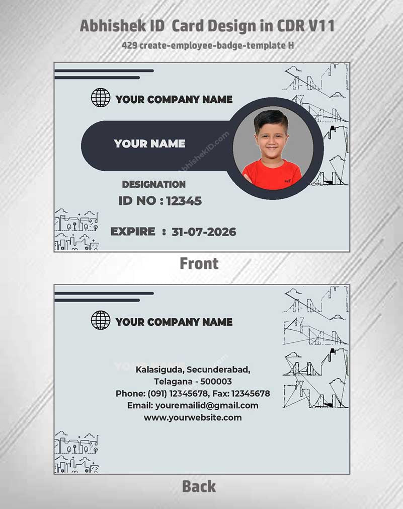 5/6 CorelDraw 11 Printable ID Card Design Templates | 100 Editable Designs India