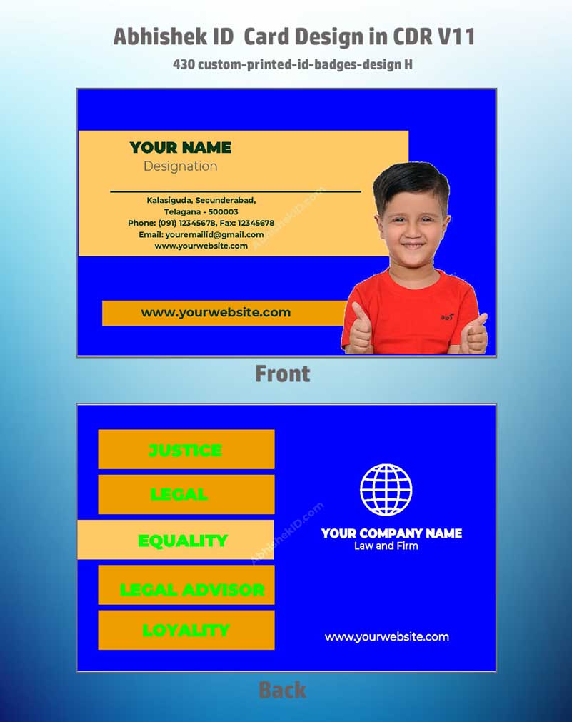 5/6 CorelDraw 11 Printable ID Card Design Templates | 100 Editable Designs India
