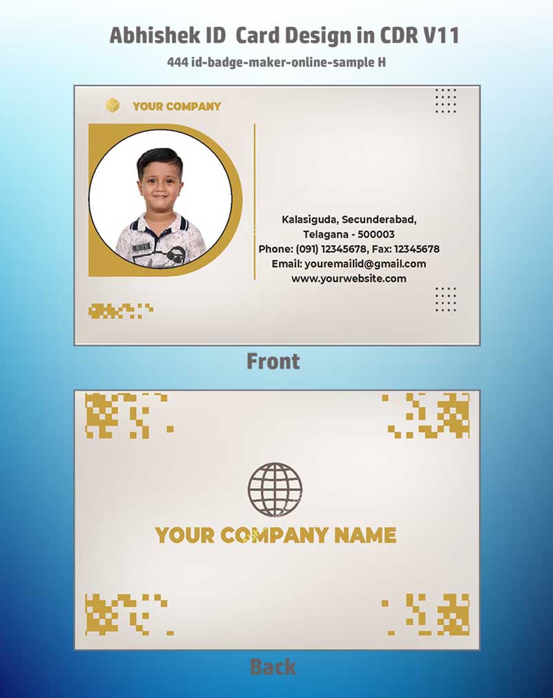 5/6 CorelDraw 11 Printable ID Card Design Templates | 100 Editable Designs India