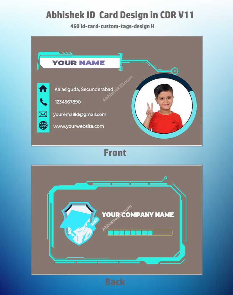 5/8 CorelDraw 11 Printable ID Card Design Templates | 100 Editable Designs India
