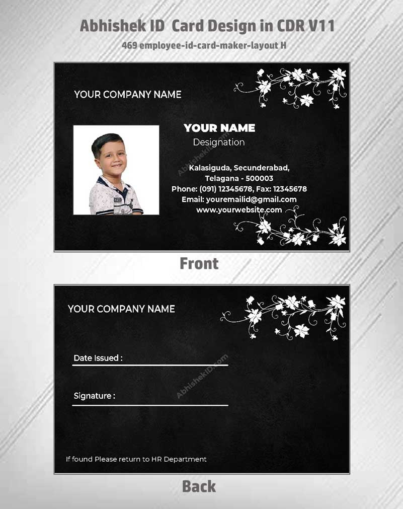 5/6 CorelDraw 11 Printable ID Card Design Templates | 100 Editable Designs India