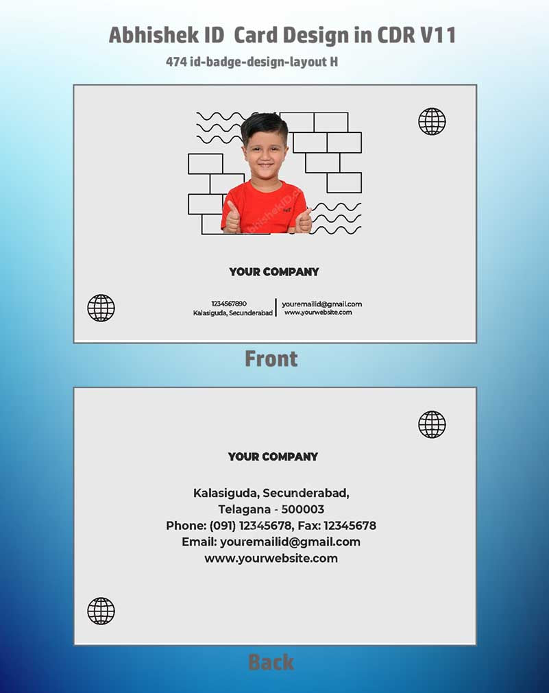 5/6 CorelDraw 11 Printable ID Card Design Templates | 100 Editable Designs India