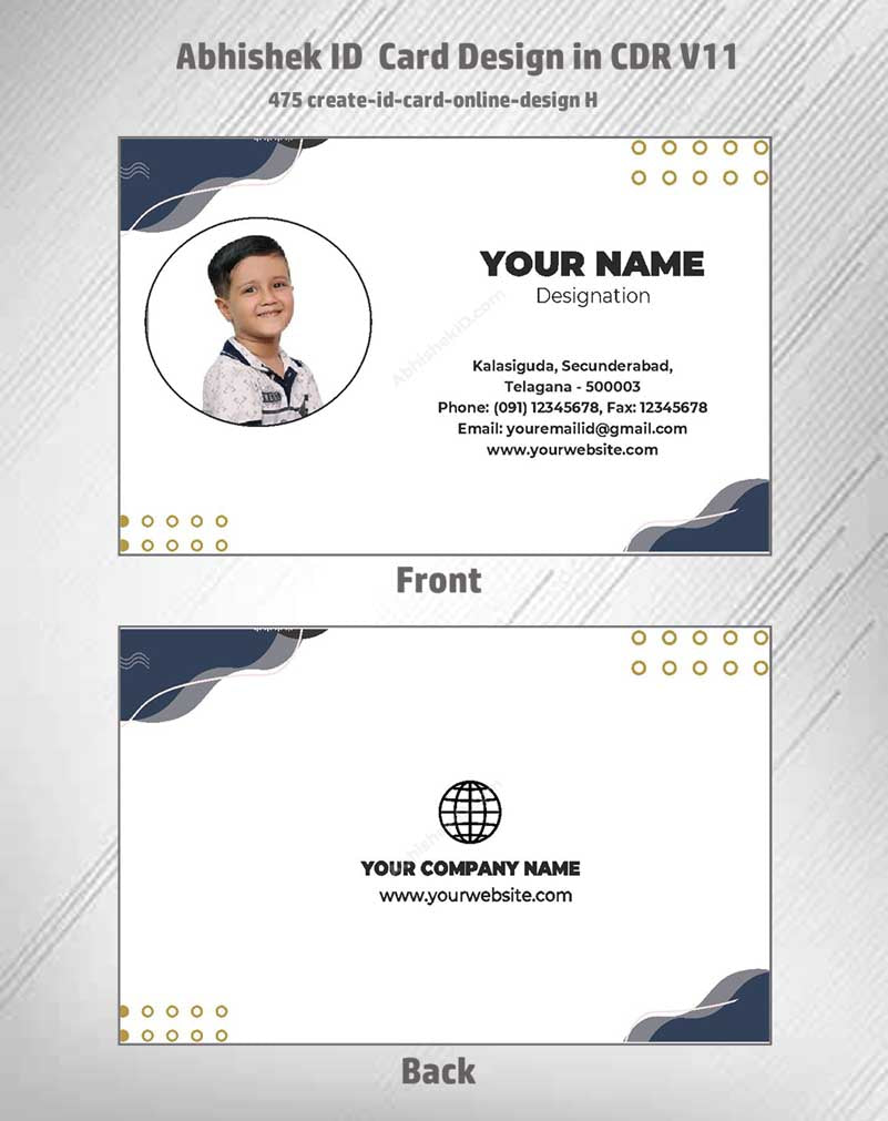 5/6 CorelDraw 11 Printable ID Card Design Templates | 100 Editable Designs India