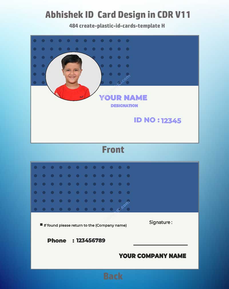 5/6 CorelDraw 11 Printable ID Card Design Templates | 100 Editable Designs India