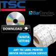 485 TSC label printer driver installation service