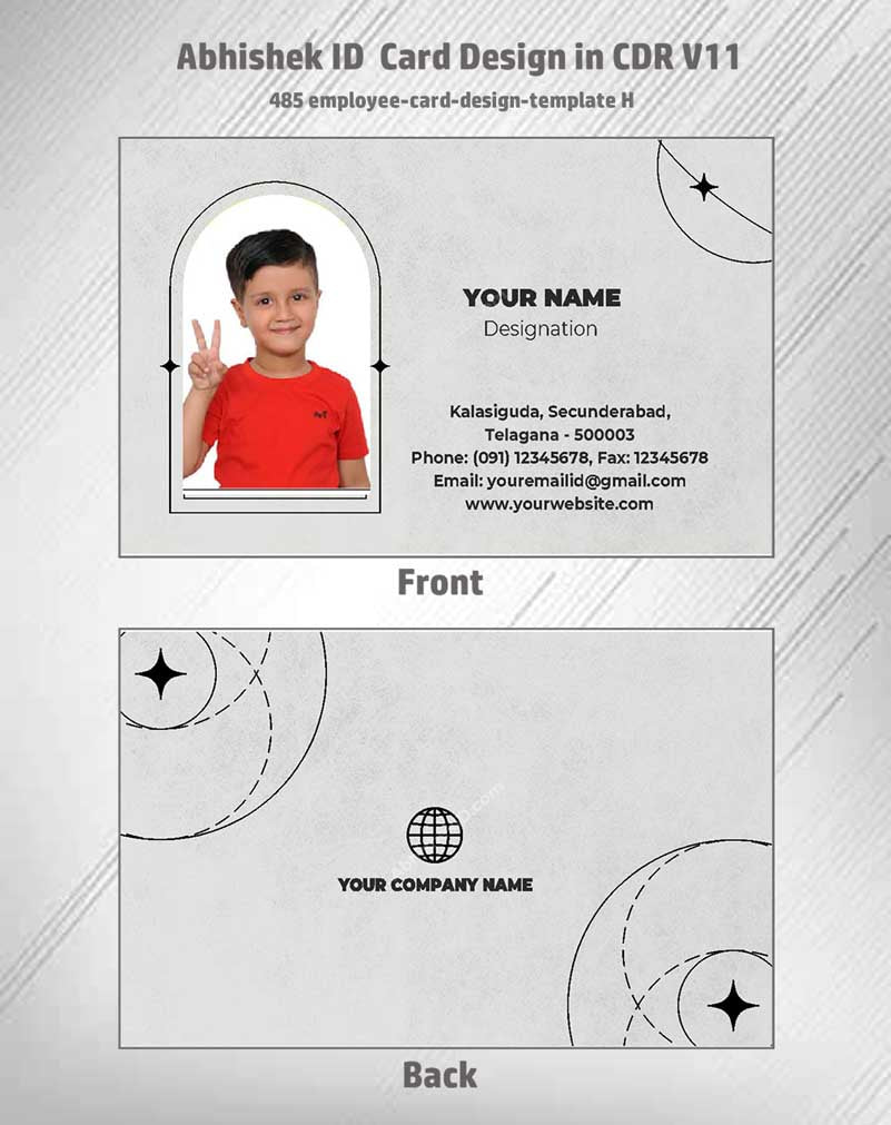 5/6 CorelDraw 11 Printable ID Card Design Templates | 100 Editable Designs India