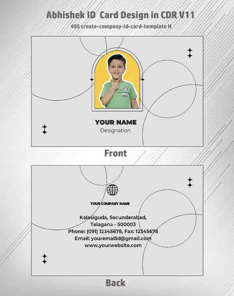 5/6 CorelDraw 11 Printable ID Card Design Templates | 100 Editable Designs India