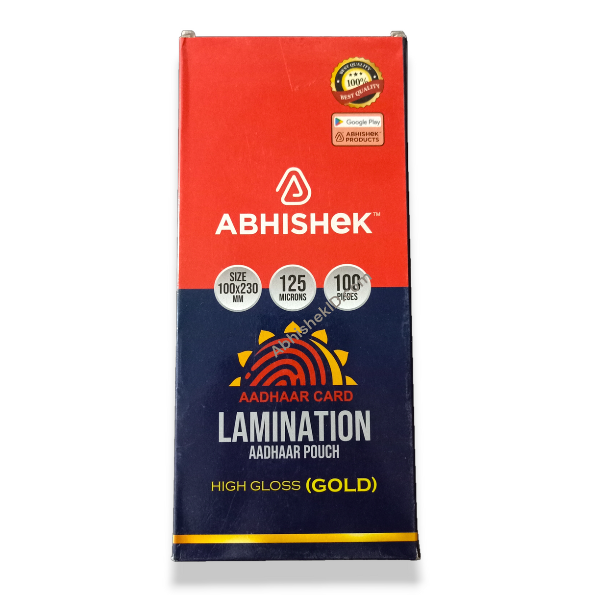 4X9 Inch Big Aadhar 125 Mic  Hot Lamination Pouch Glossy For Aadhar Cards