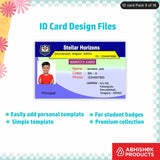 PSD design for making school ID cards, featuring professional and customizable design elements