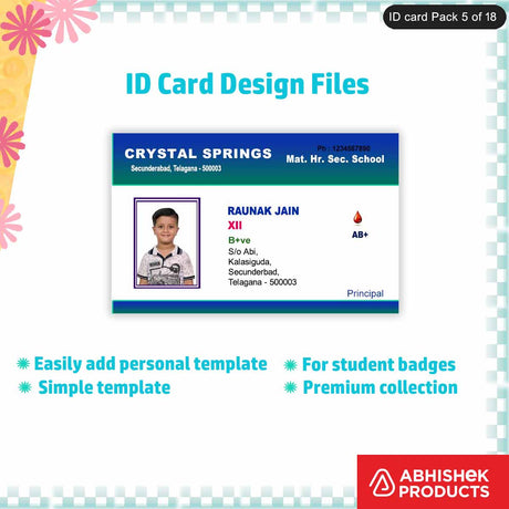 PSD design for designing employee ID cards, featuring customizable elements